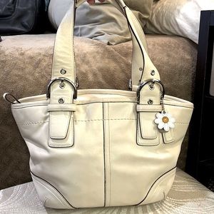 COACH Ivory SoHo leather Hobo